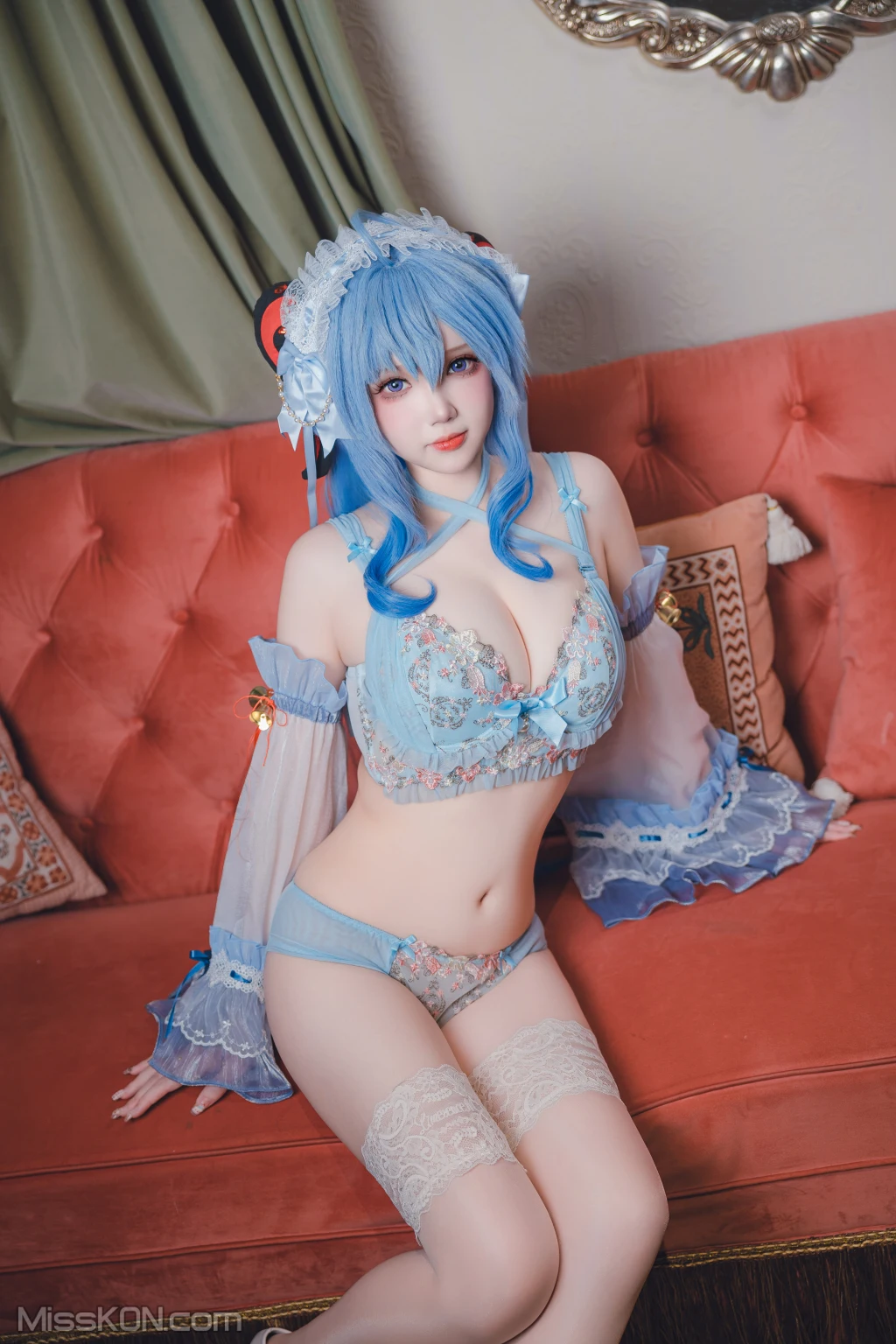 Coser@雪晴Astra: 原神 甘雨内衣 (45 photos ) 