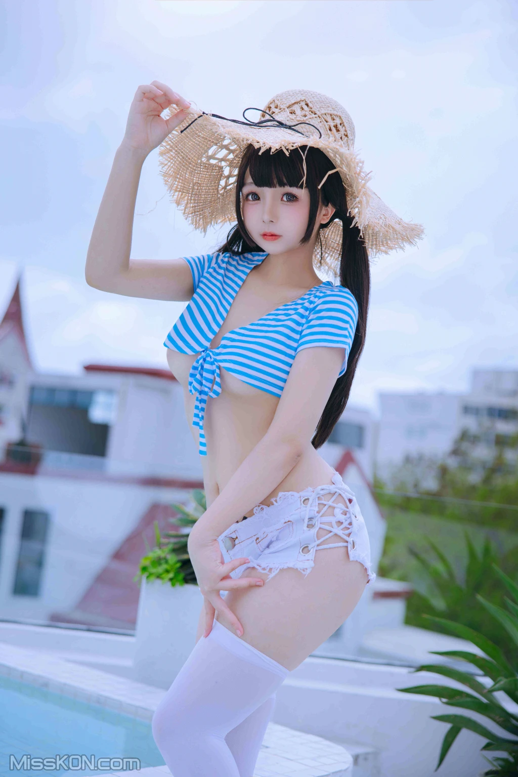 Coser@日奈娇: 蓝白条 (150 photos ) 