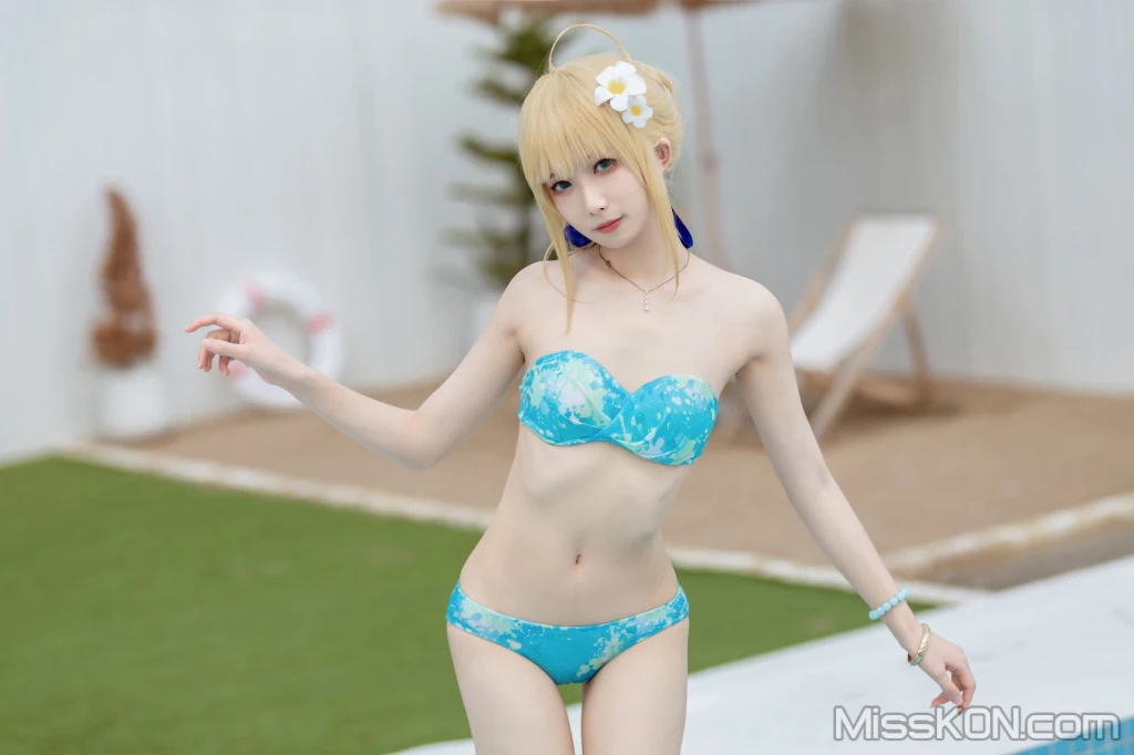 Coser@封疆疆v: saber水着 (49 photos) 