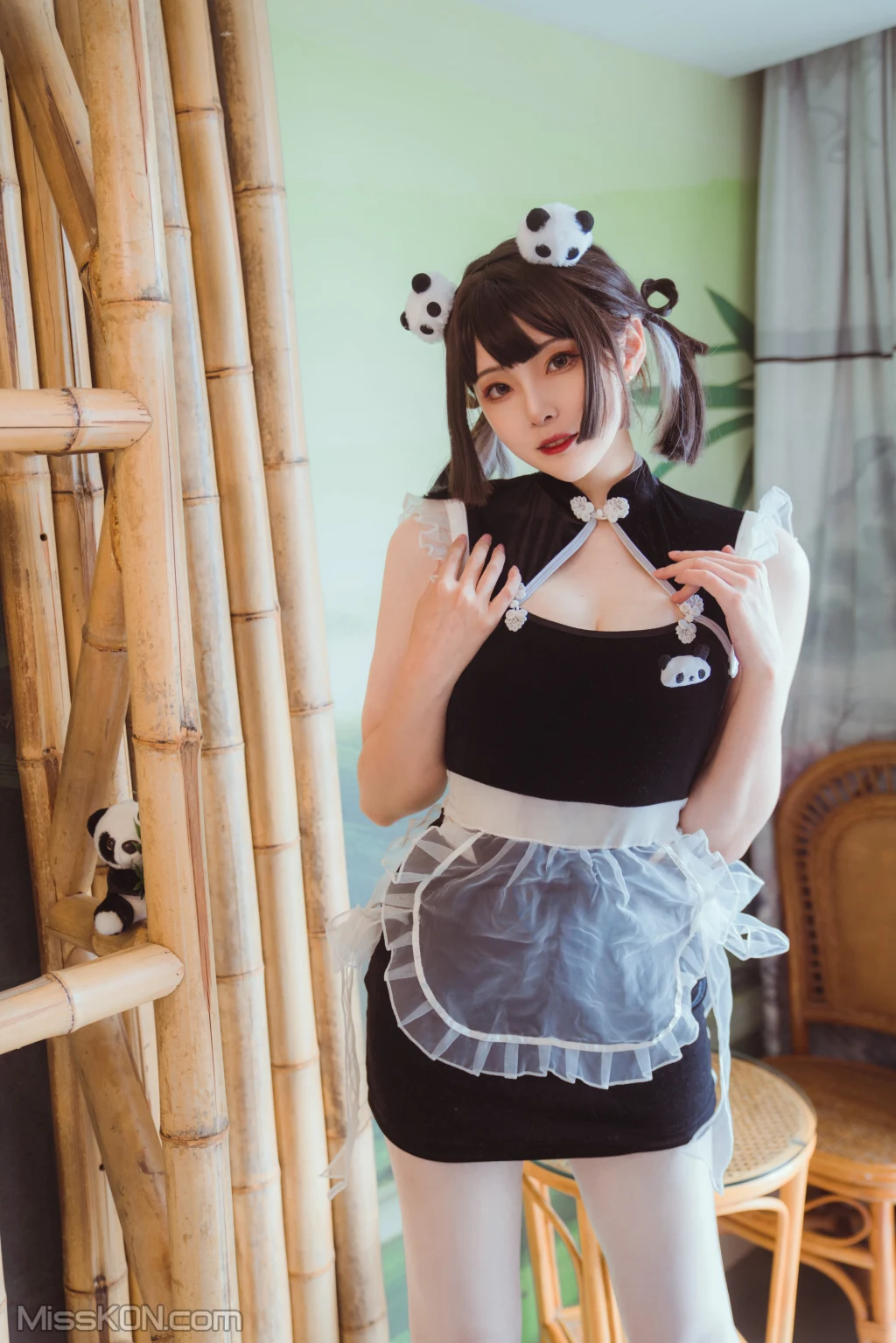 Coser@Natsuko夏夏子: 熊猫女仆 (64 photos ) 