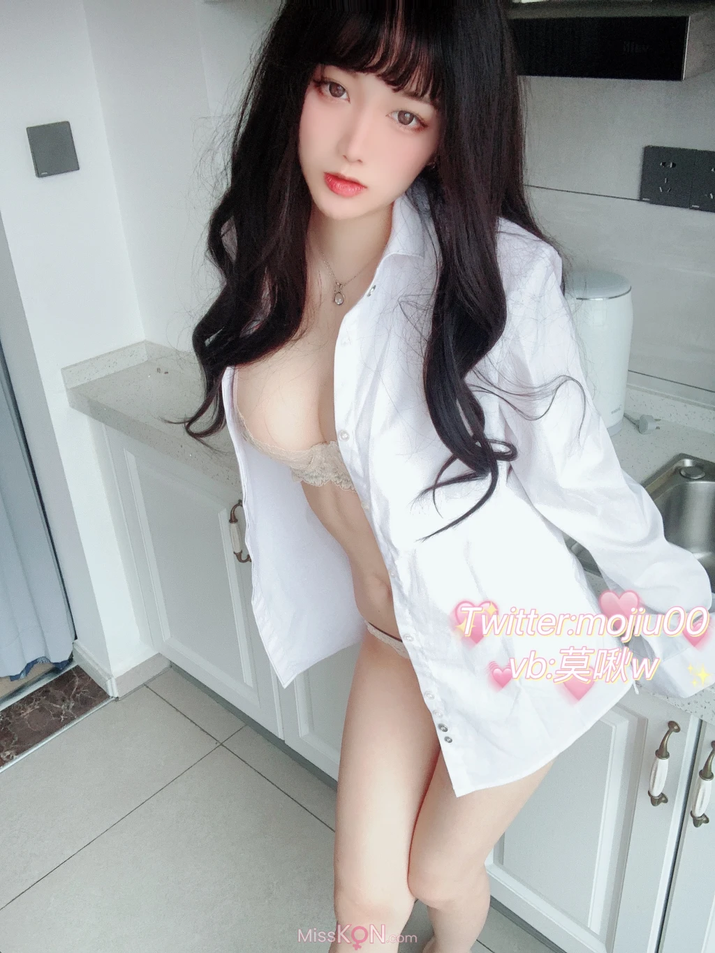 Coser@莫啾w: 露脸定制白衬衫 (46 photos) 9 Coser@莫啾w: 露脸定制白衬衫 (46 photos) 9
