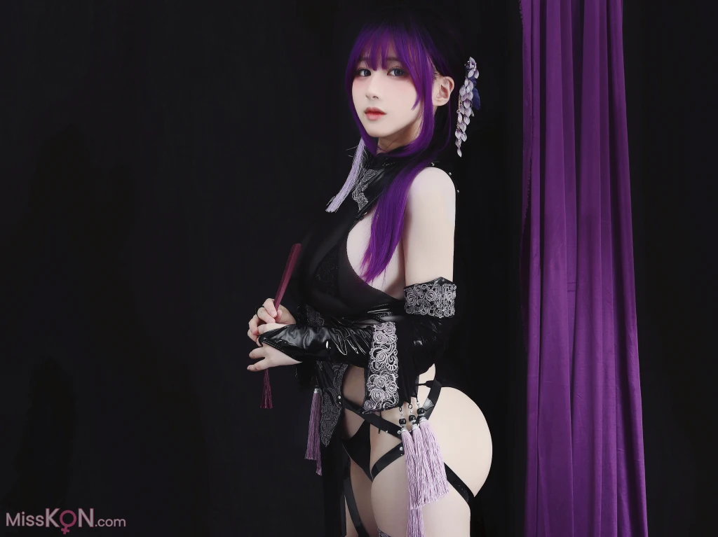 Coser@幼愛youmeko: 紫流苏旗袍 (35 photos) 