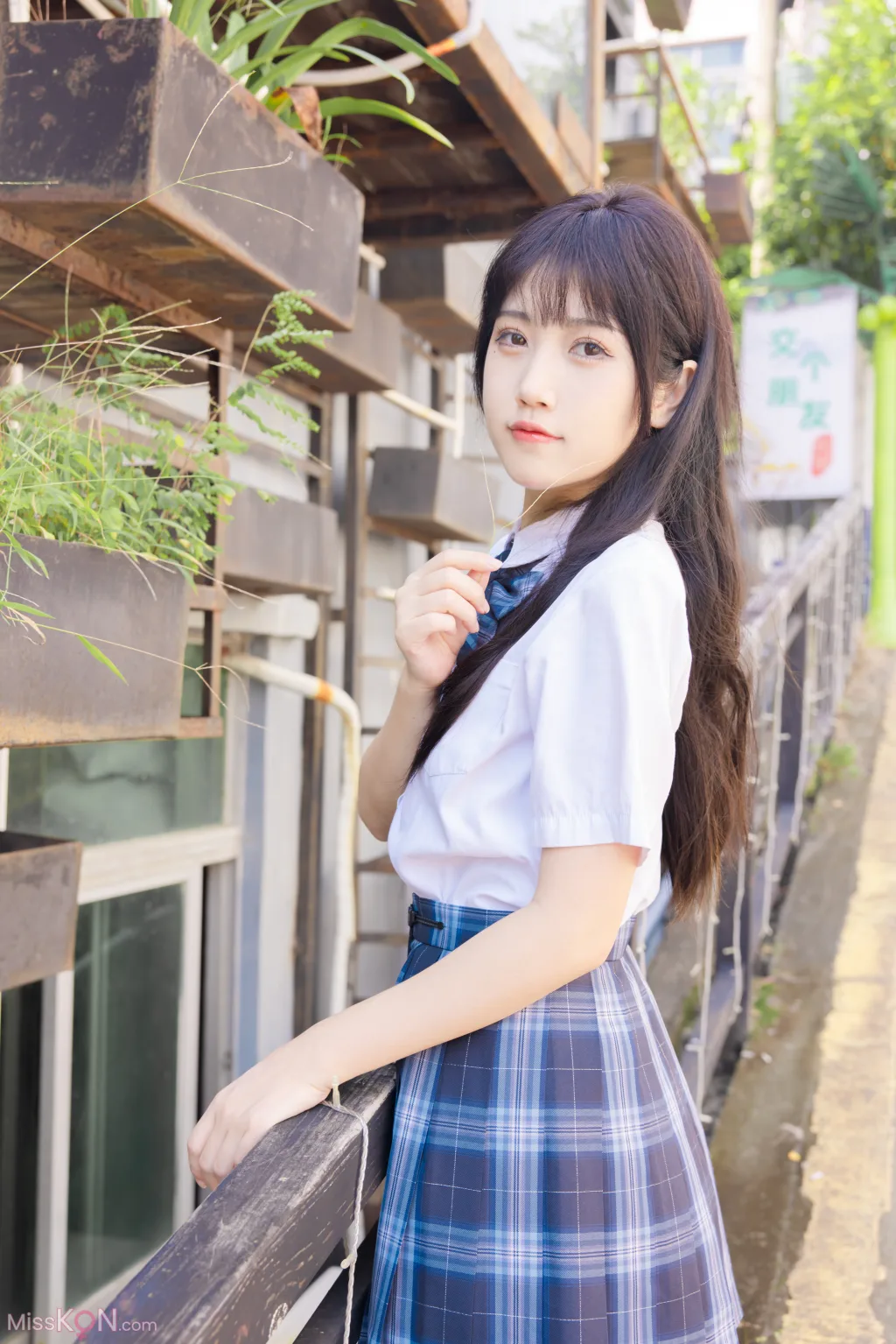 Coser@不呆猫: 泳衣JK学妹 (59 photos ) 