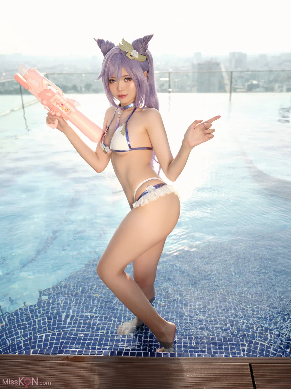Coser@ZinieQ: Keqing Bikini (15 photos) 