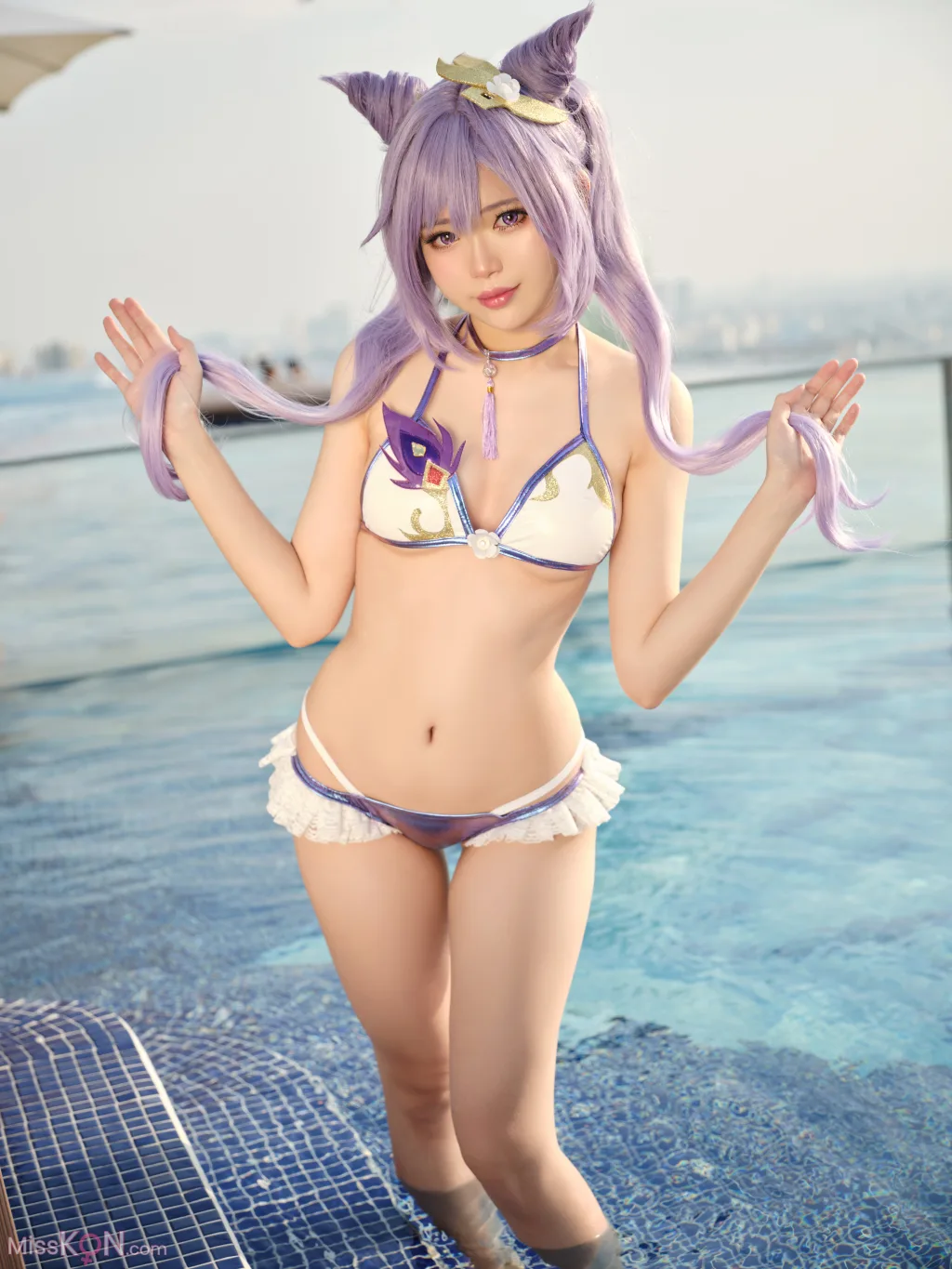 Coser@ZinieQ: Keqing Bikini (15 photos) 