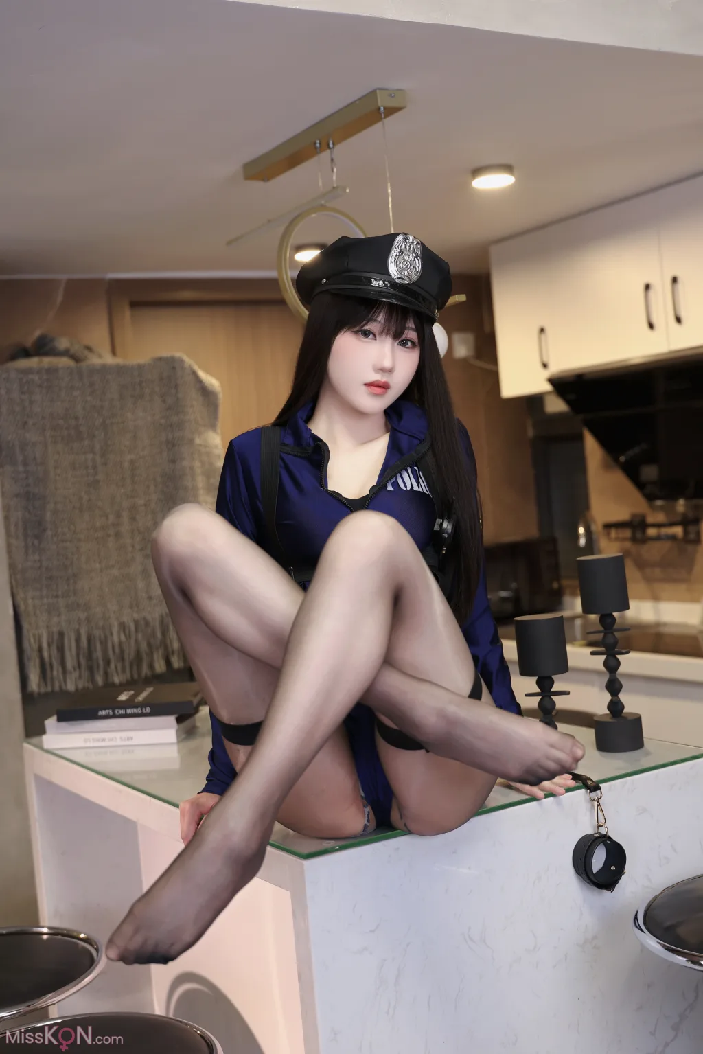 Coser@无影喵喵Ghost: 蓝丝 棚拍 (64 photos ) 17 Coser@无影喵喵Ghost: 蓝丝 棚拍 (64 photos ) 17