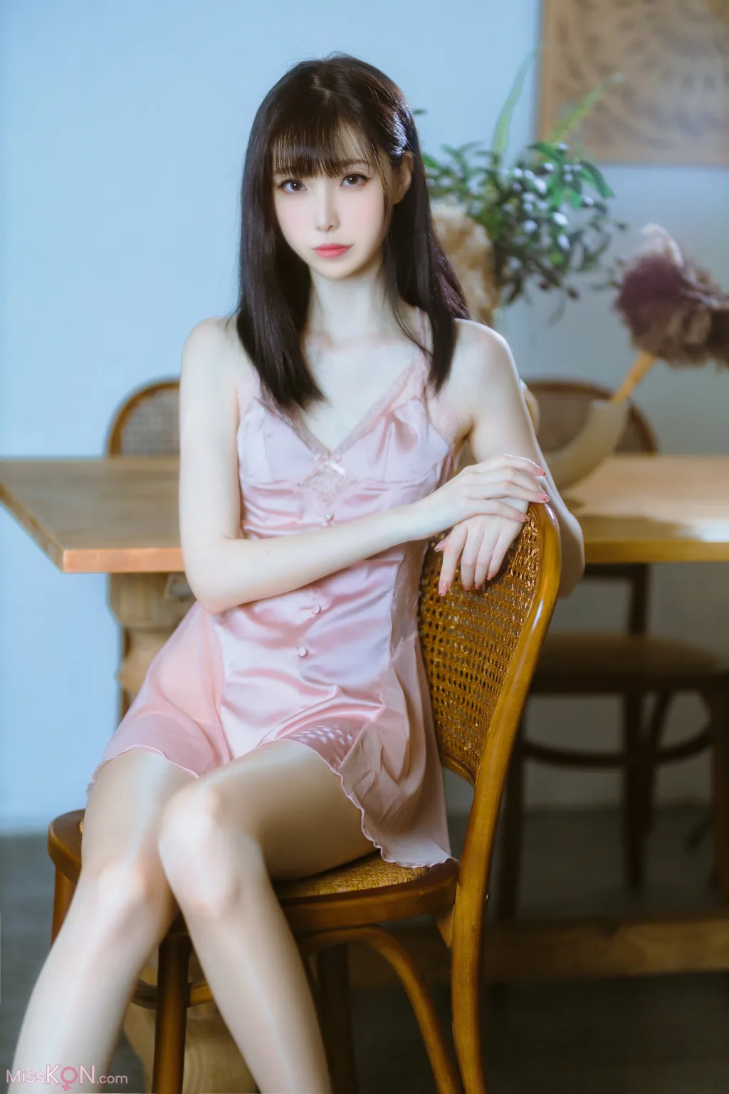 Coser@许岚LAN: 半透粉纱 (40 photos) 