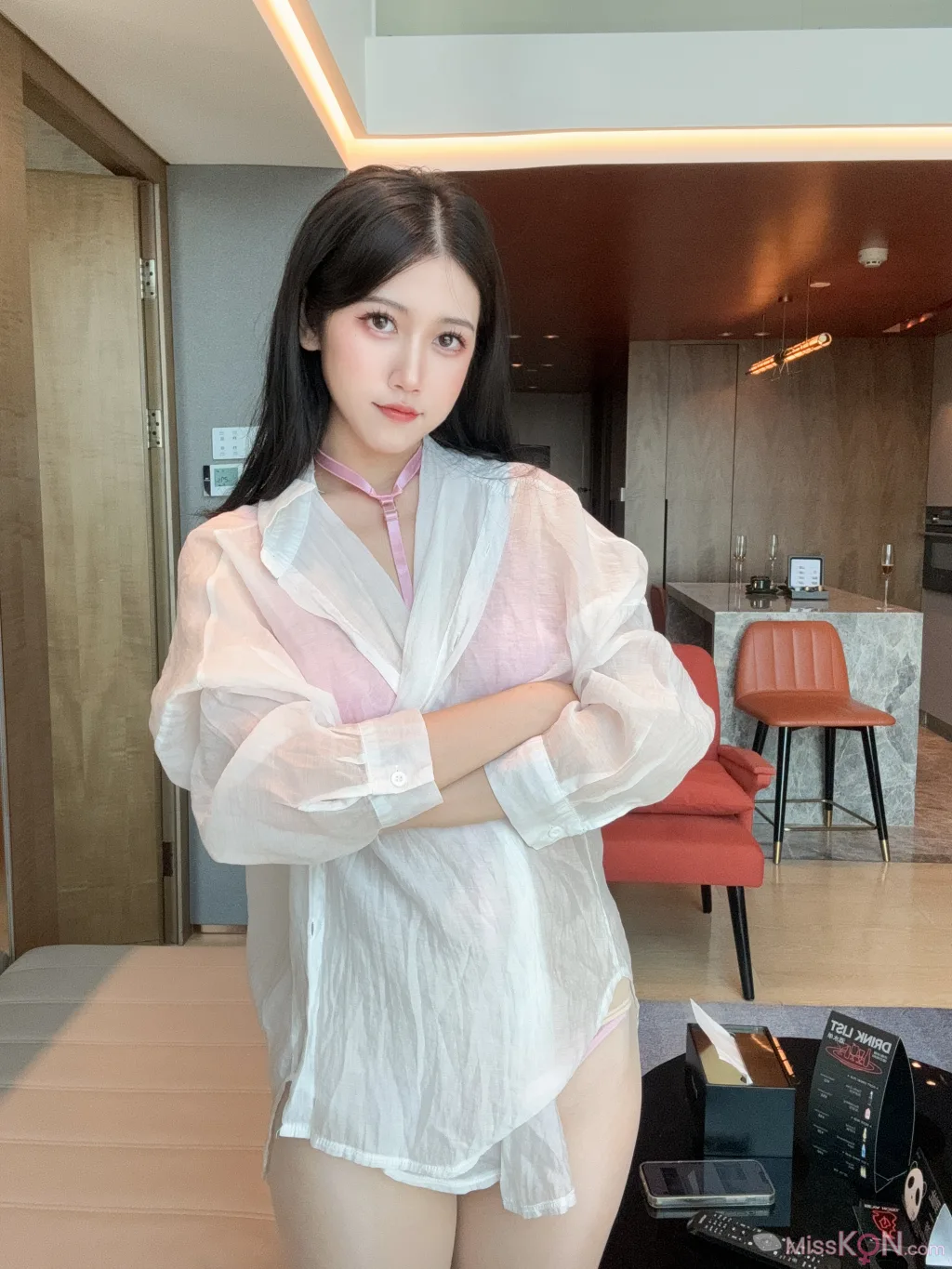 Coser@不呆猫: 粉色衬衣女友 (66 photos ) 5 Coser@不呆猫: 粉色衬衣女友 (66 photos ) 5