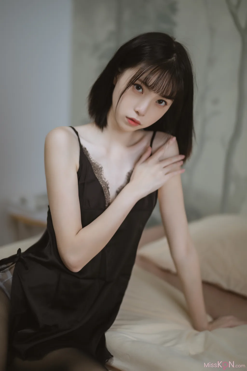 Coser@许岚LAN: 黑色蕾丝睡衣 (40 photos) 