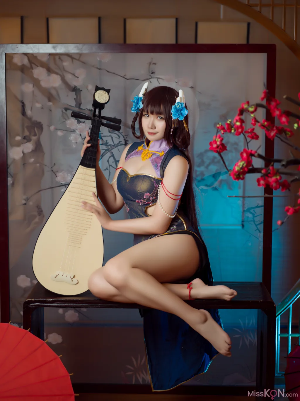 Coser@麻花麻花酱: 比睿旗袍+泳装 (61 photos) 