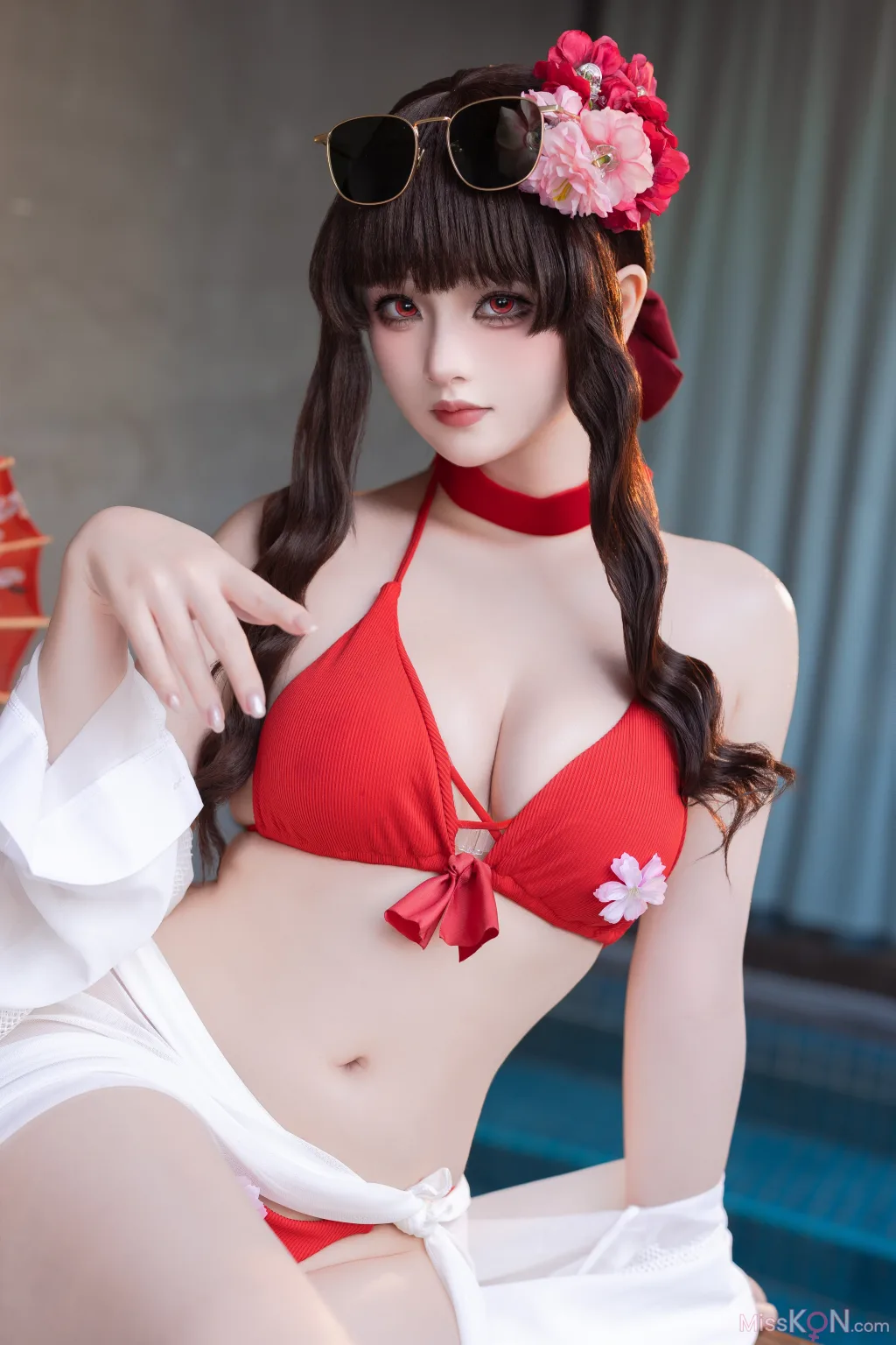Coser@屿鱼: 樱花泳装 (80 photos) 