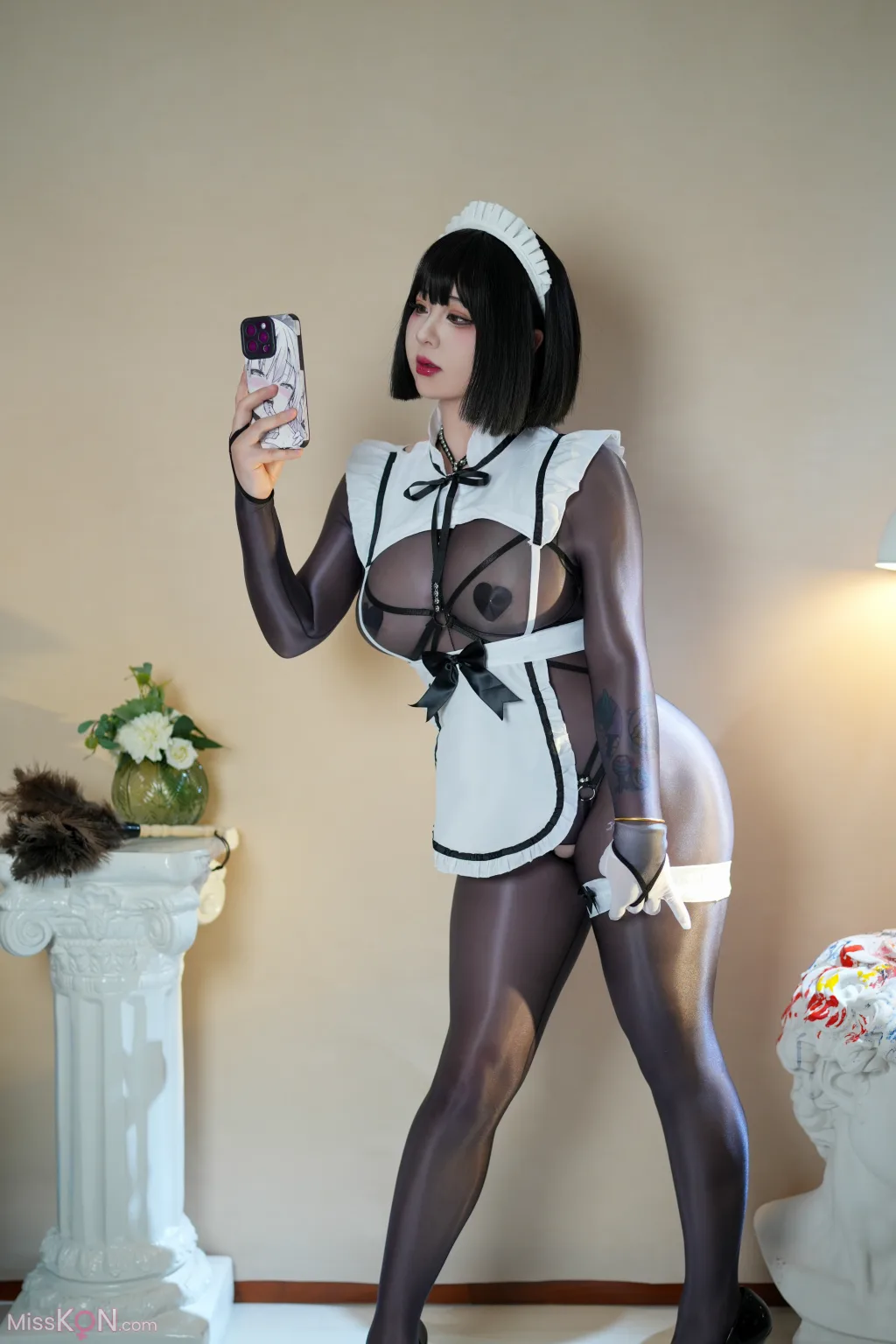 Coser@皮皮奶可可爱了啦: 女仆自摄 (60 photos) 
