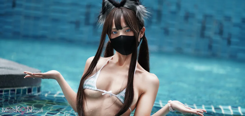 Coser@职业奶妈三水子: 猫猫蓝白比基尼 (85 photos ) 17 Coser@职业奶妈三水子: 猫猫蓝白比基尼 (85 photos ) 17