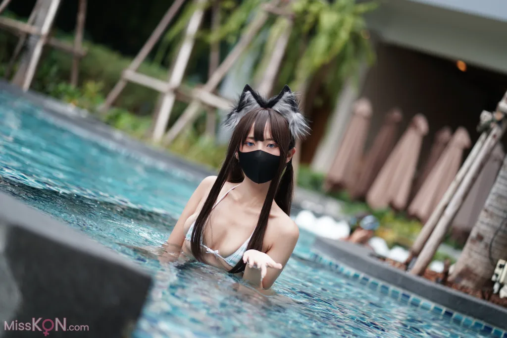Coser@职业奶妈三水子: 猫猫蓝白比基尼 (85 photos ) 18 Coser@职业奶妈三水子: 猫猫蓝白比基尼 (85 photos ) 18