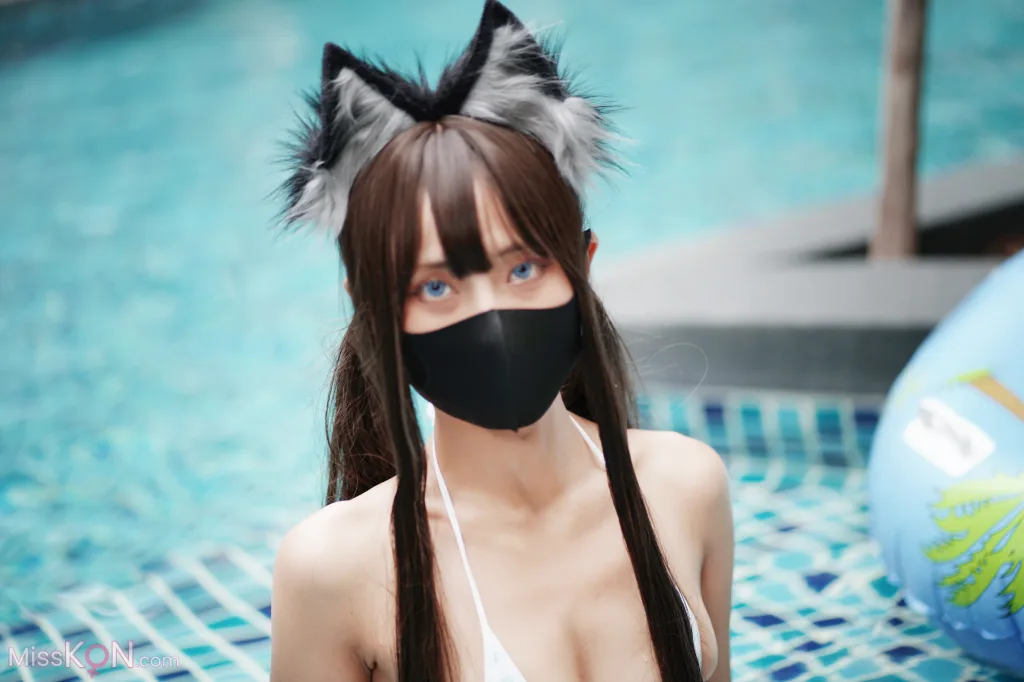 Coser@职业奶妈三水子: 猫猫蓝白比基尼 (85 photos ) 15 Coser@职业奶妈三水子: 猫猫蓝白比基尼 (85 photos ) 15