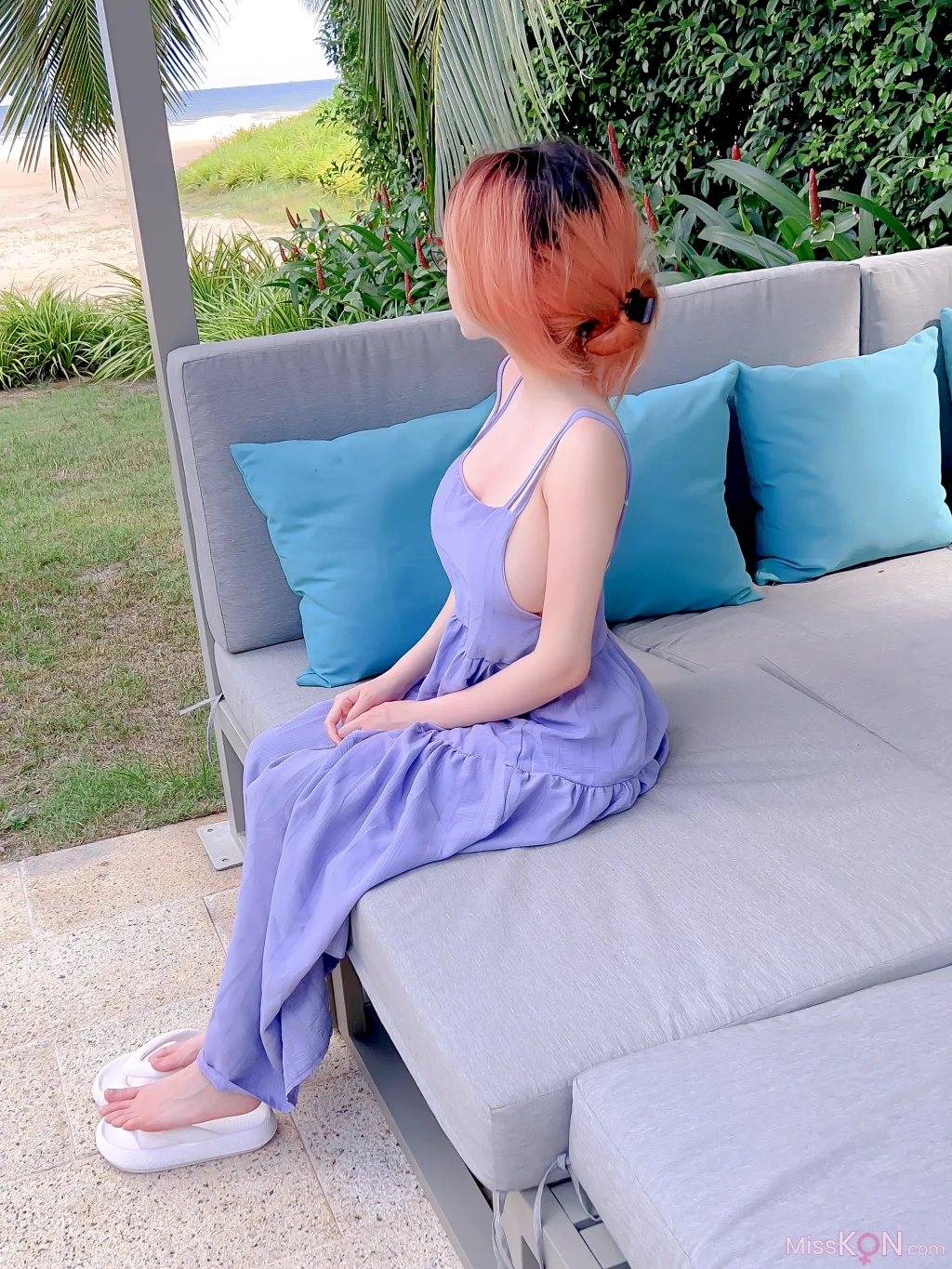 Coser@Potato Godzilla: Casual Violet Dress NSFW (16 photos) 