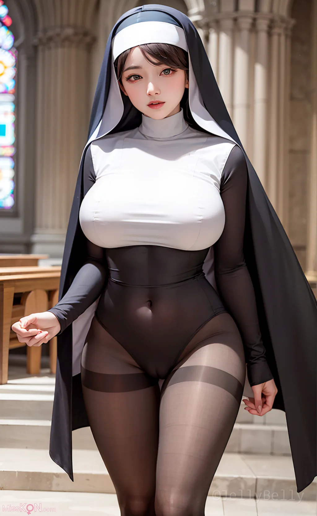 [AI Generated] JellyBelly: Nun (164 photos) 