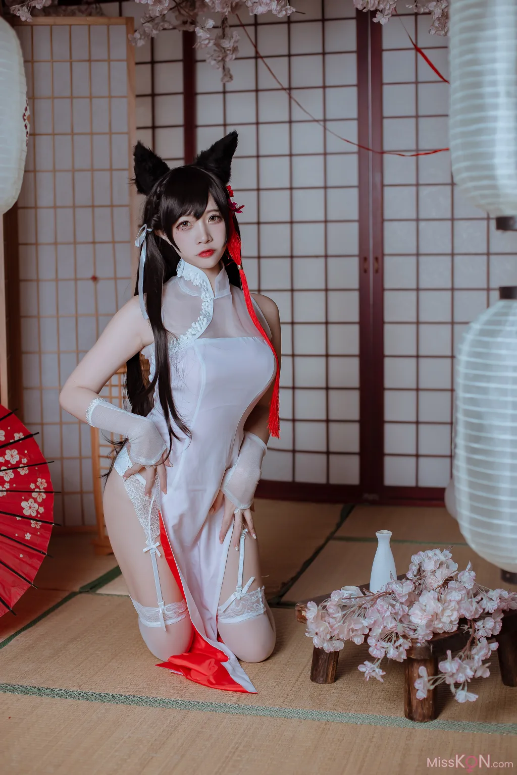 Coser@二佐Nisa: 犬之眷 碧蓝航线 爱宕 旗袍 (18 photos) 