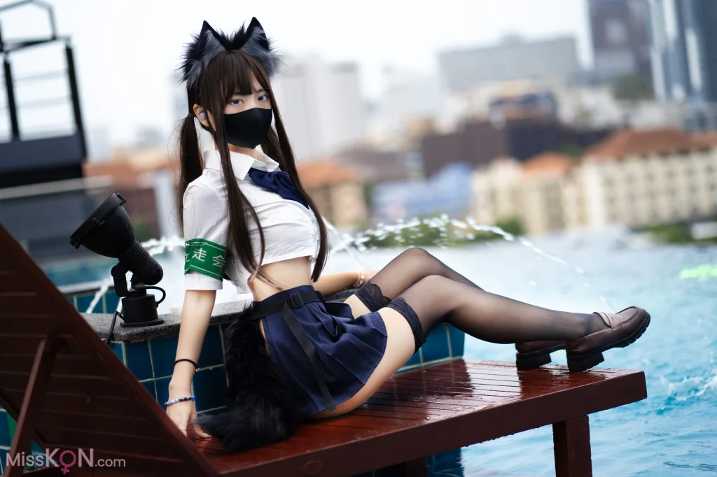 Coser@职业奶妈三水子: 生徒会长 (62 photos)